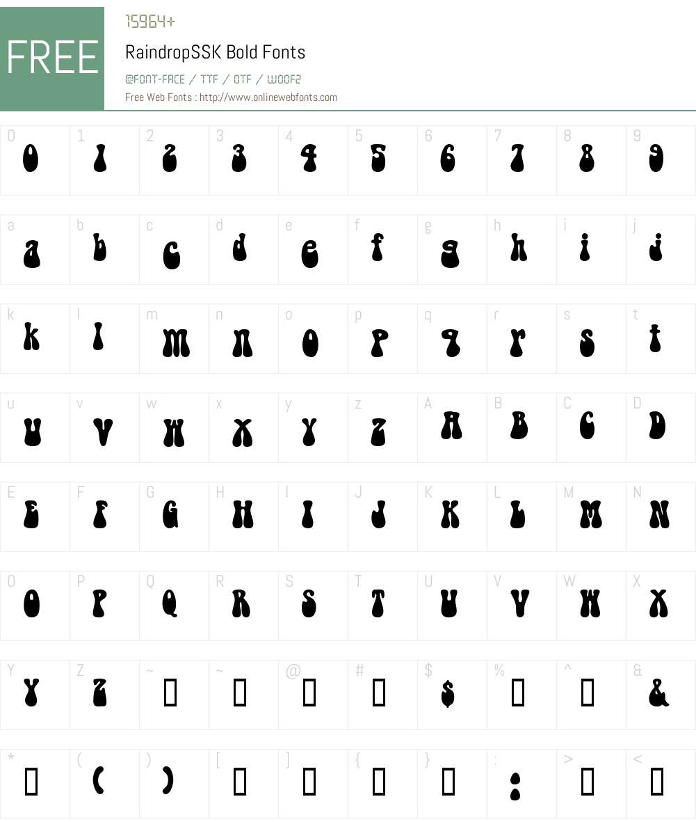 RaindropSSK Font Screenshots