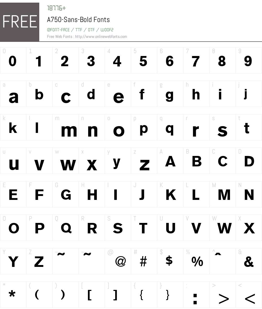 A750-Sans Font Screenshots