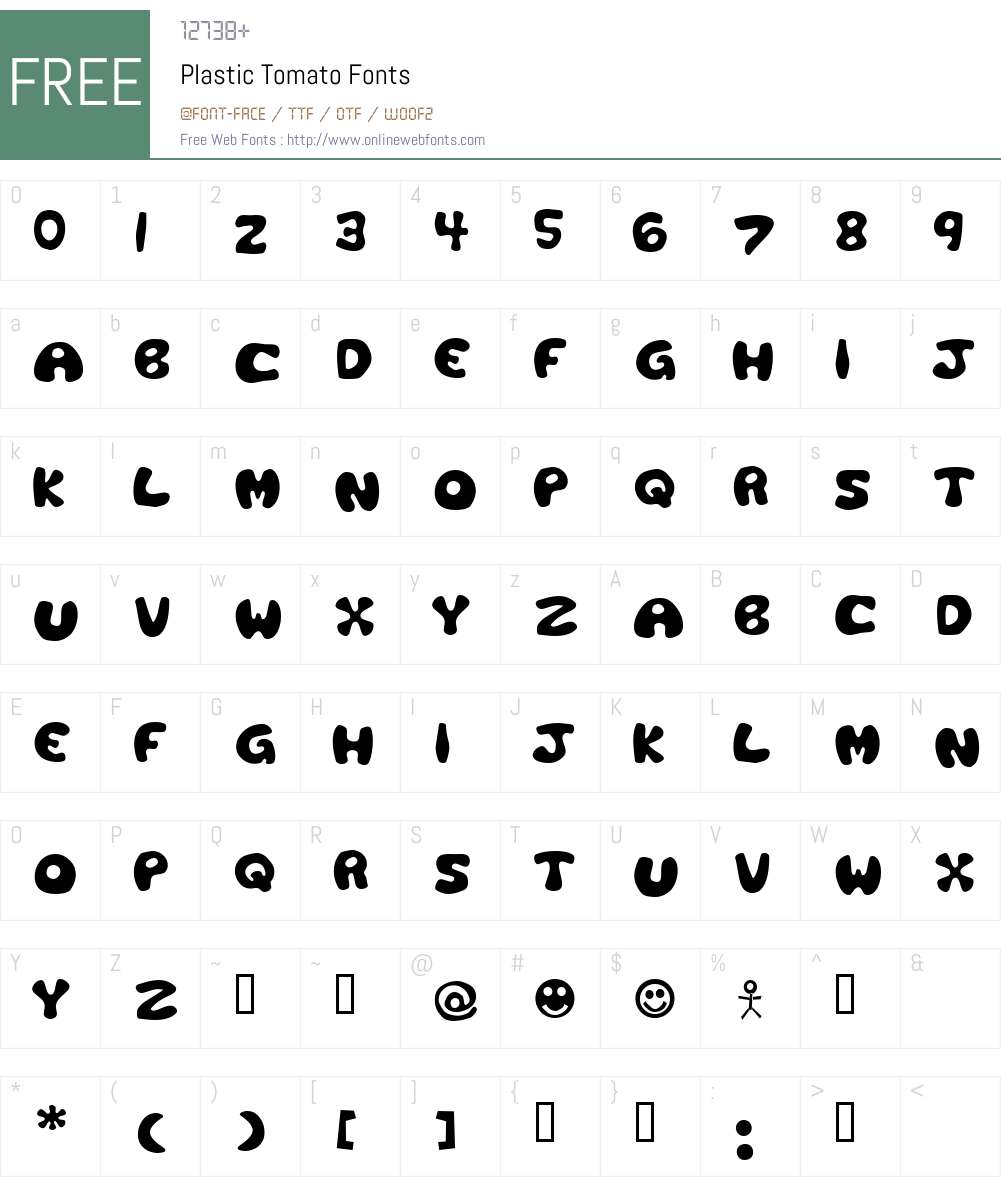 Plastic Tomato Font Screenshots