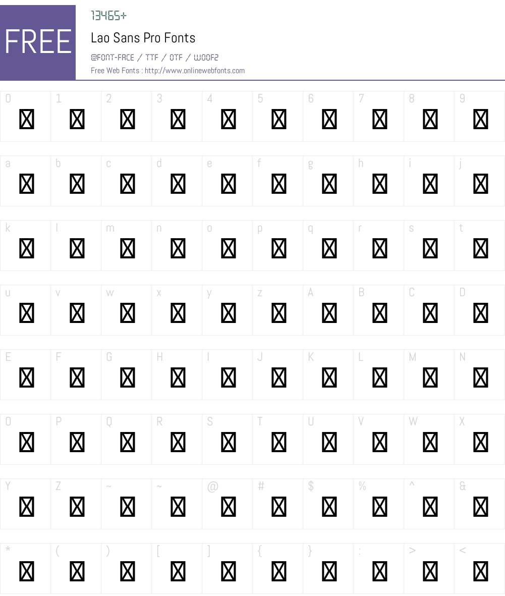 Lao Sans Pro Font Screenshots