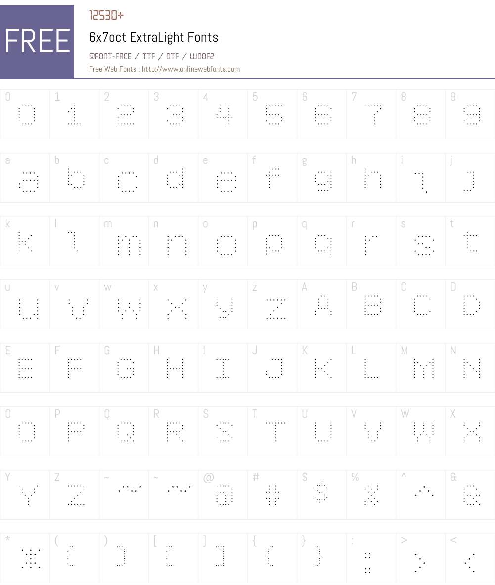6x7oct Font Screenshots