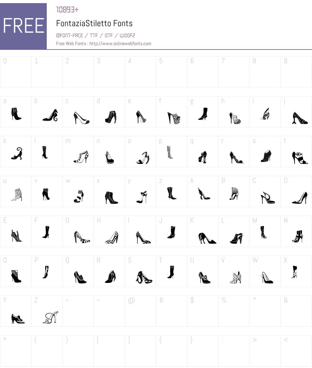 FontaziaStiletto Font Screenshots