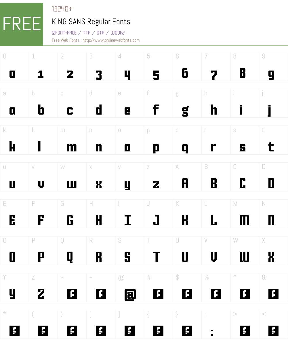 KING SANS Font Screenshots