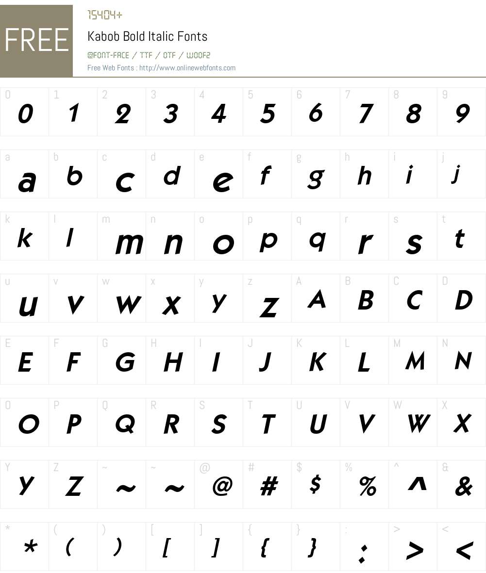 Kabob Font Screenshots