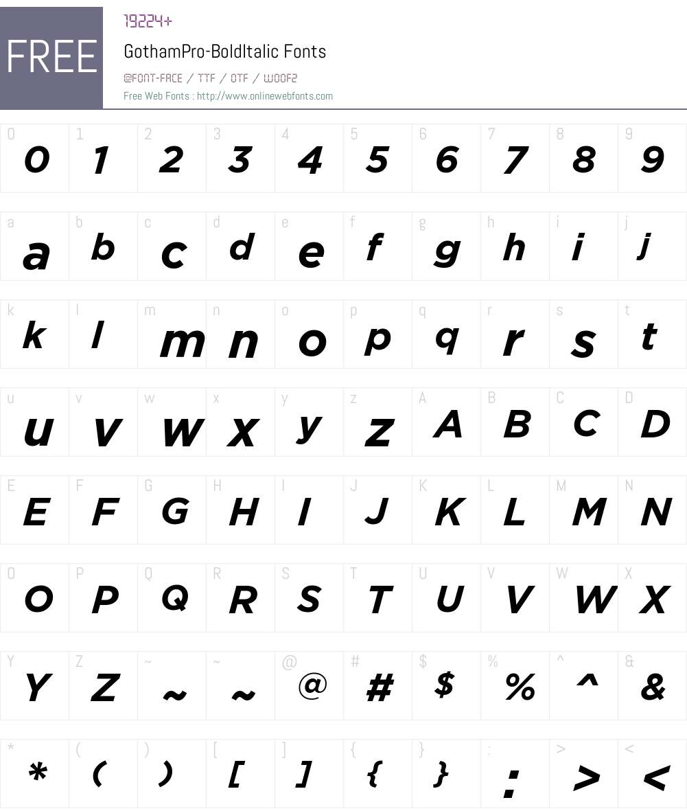 Gotham Pro Font Screenshots