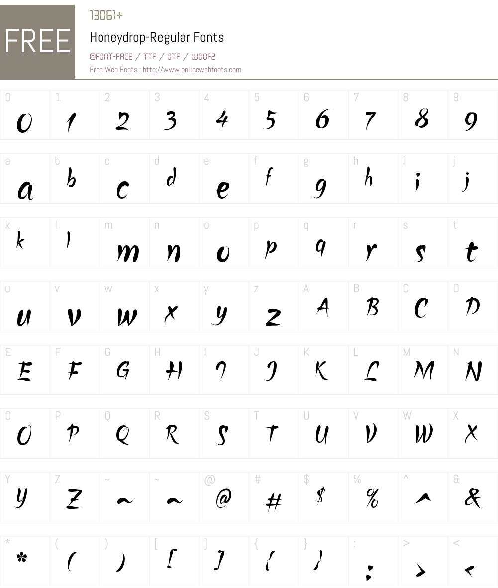 Honeydrop Regular Font Screenshots