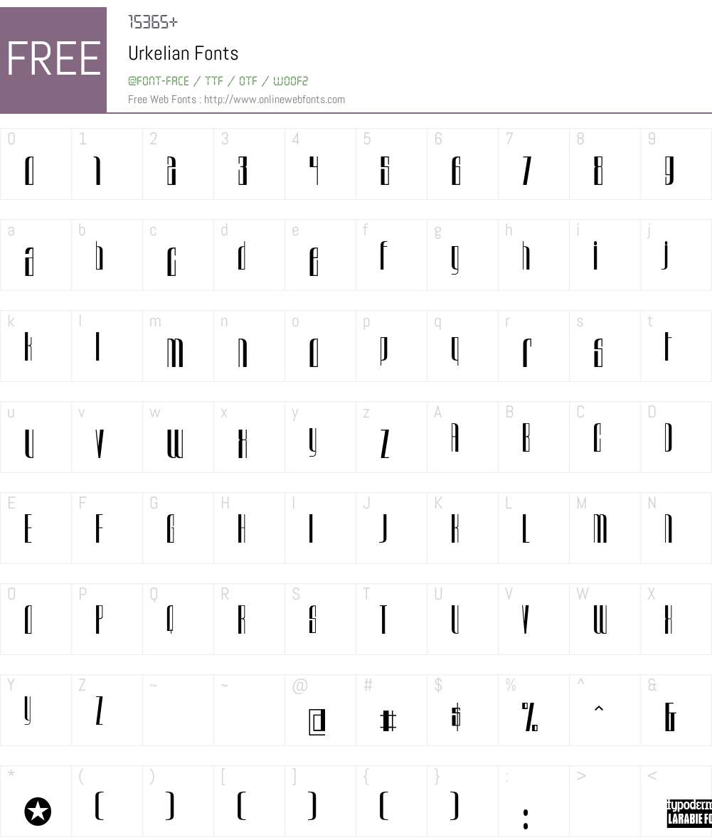Urkelian Font Screenshots
