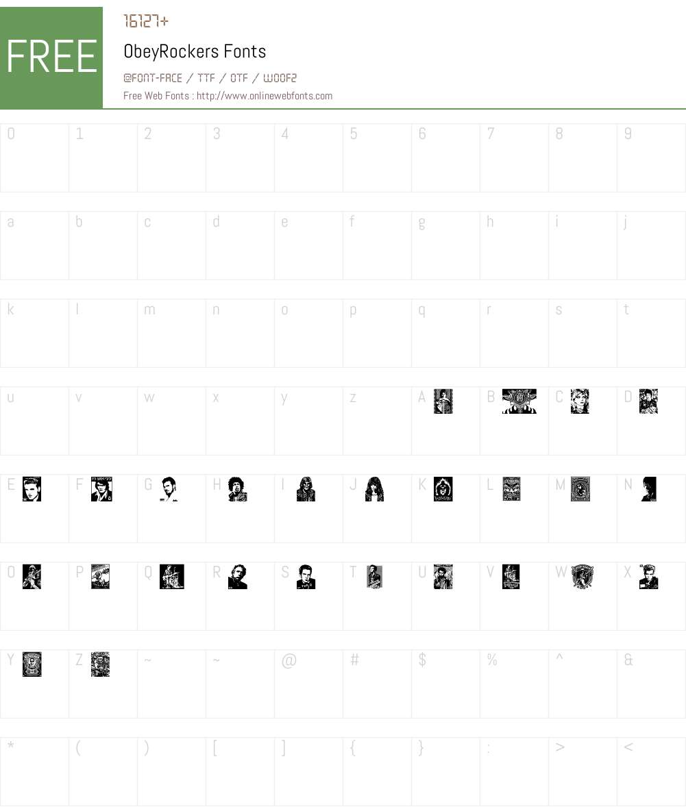 ObeyRockers Font Screenshots