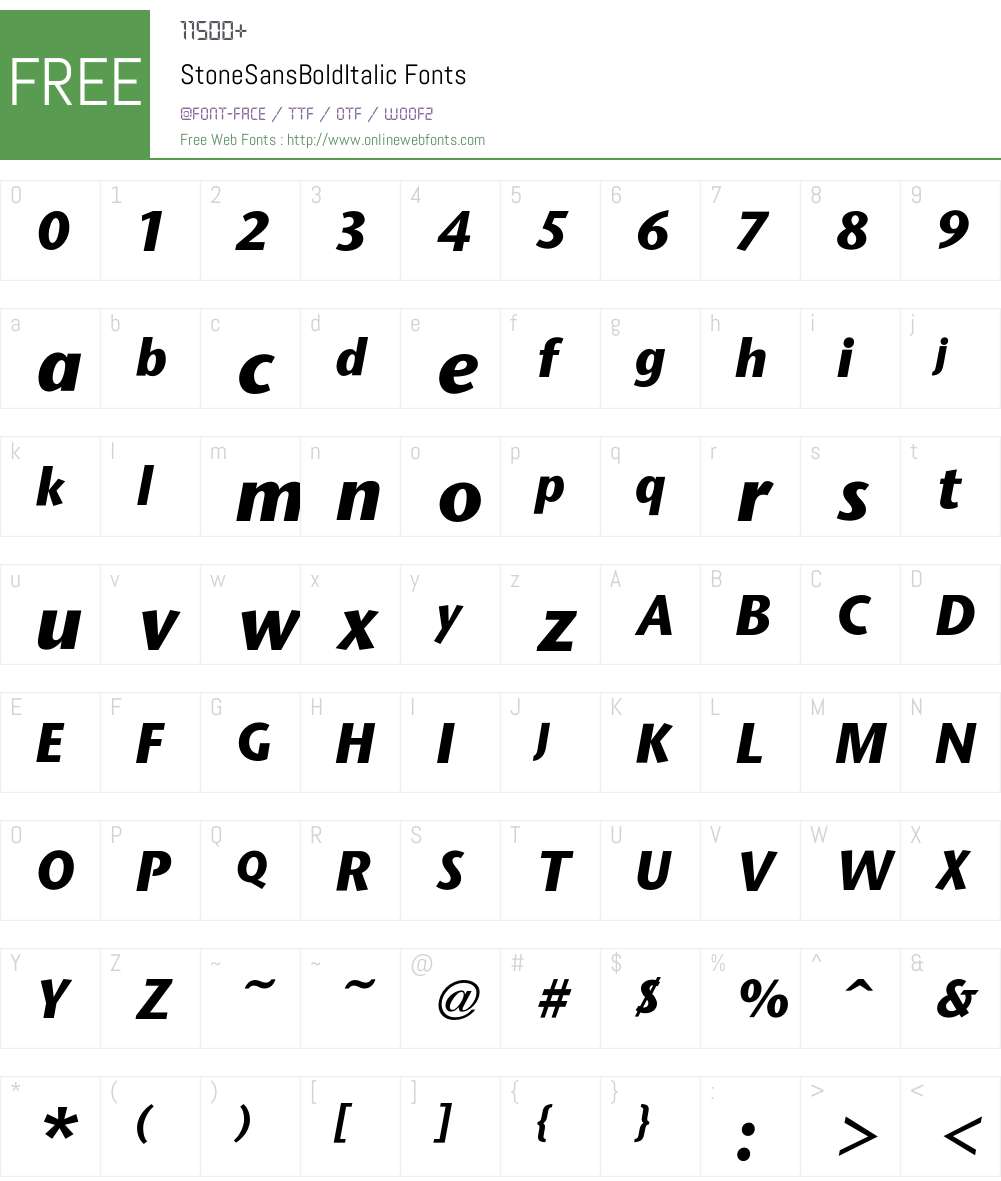 Stone Font Screenshots