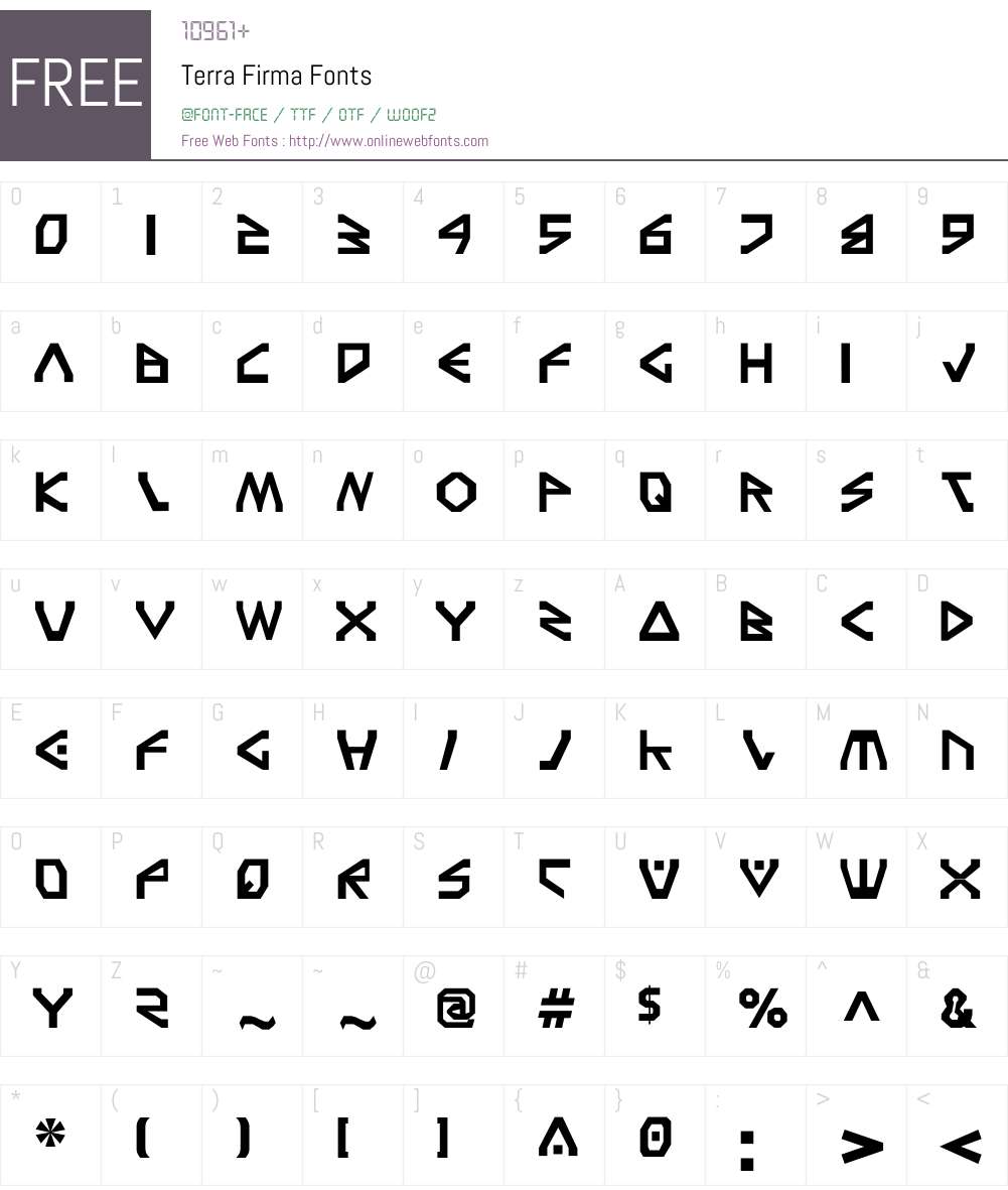 Terra Firma Font Screenshots