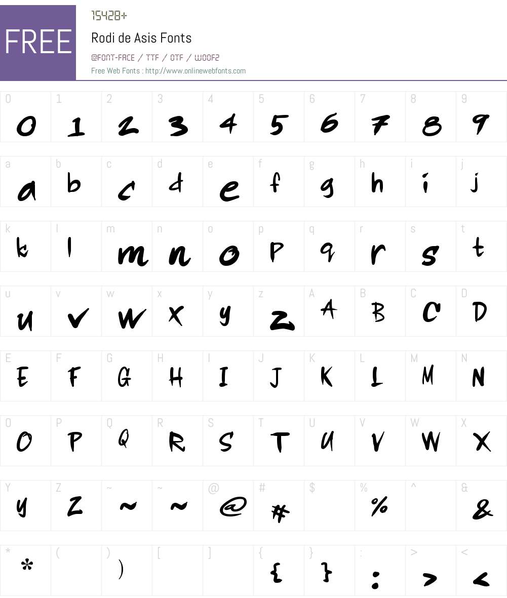 Rodi de Asis Font Screenshots