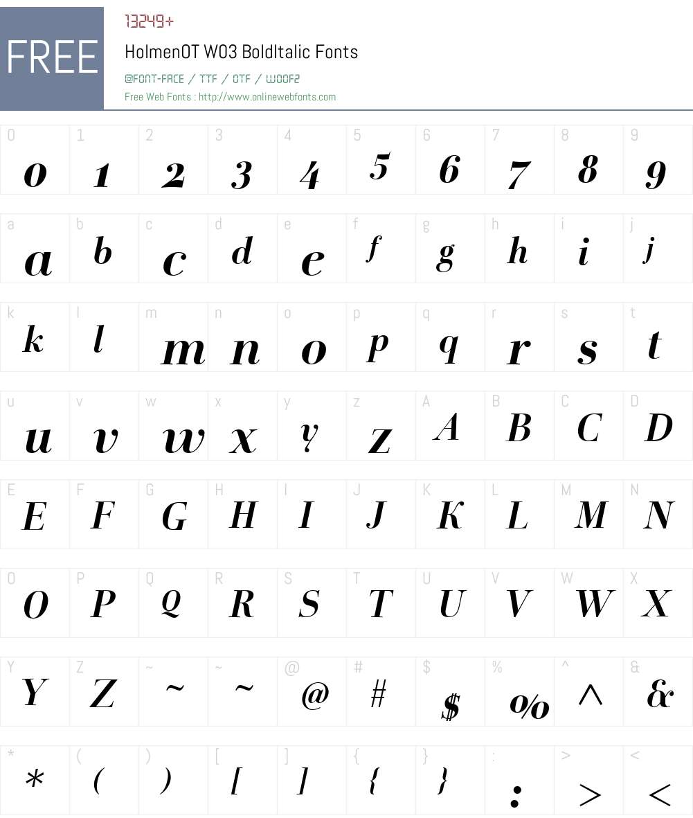 FF Holmen Font Screenshots