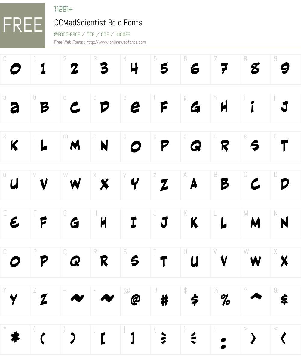 CCMadScientist-Bold Font Screenshots