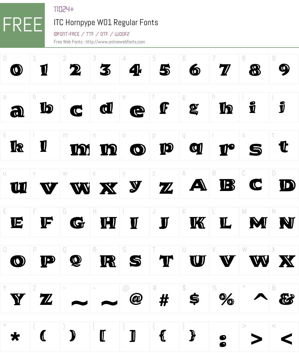 ITCHornpypeW01-Regular Font Screenshots