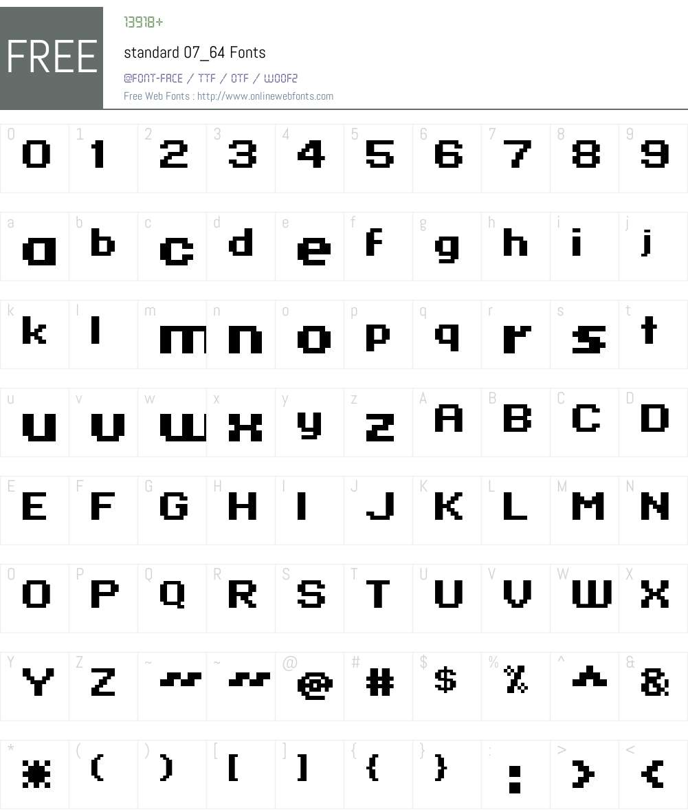 standard 07_64 Font Screenshots
