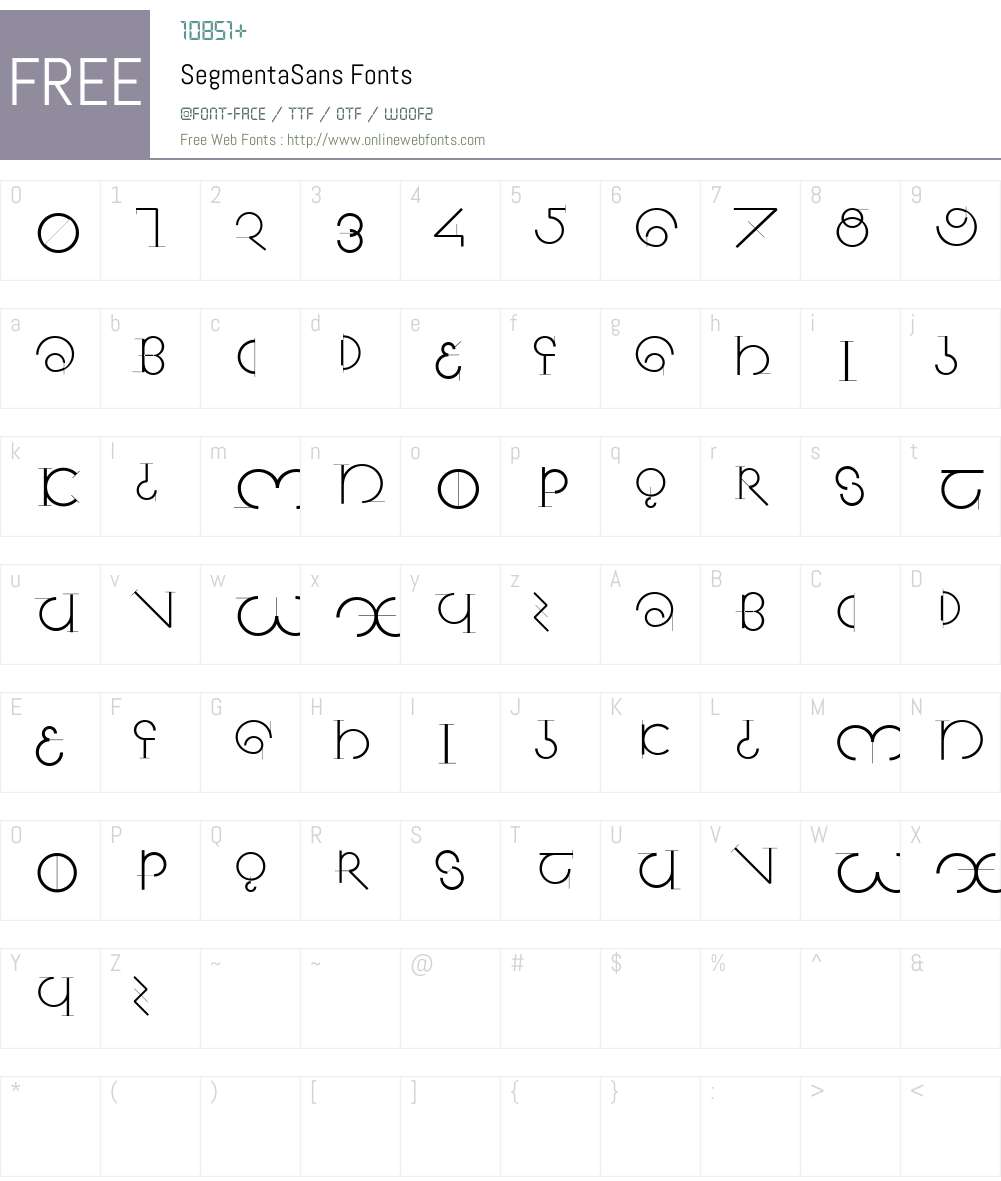 SegmentaSans Font Screenshots