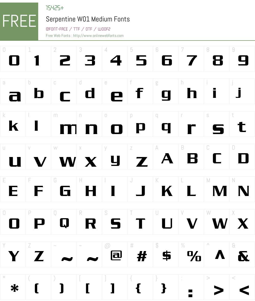 SerpentineW01-Medium Font Screenshots