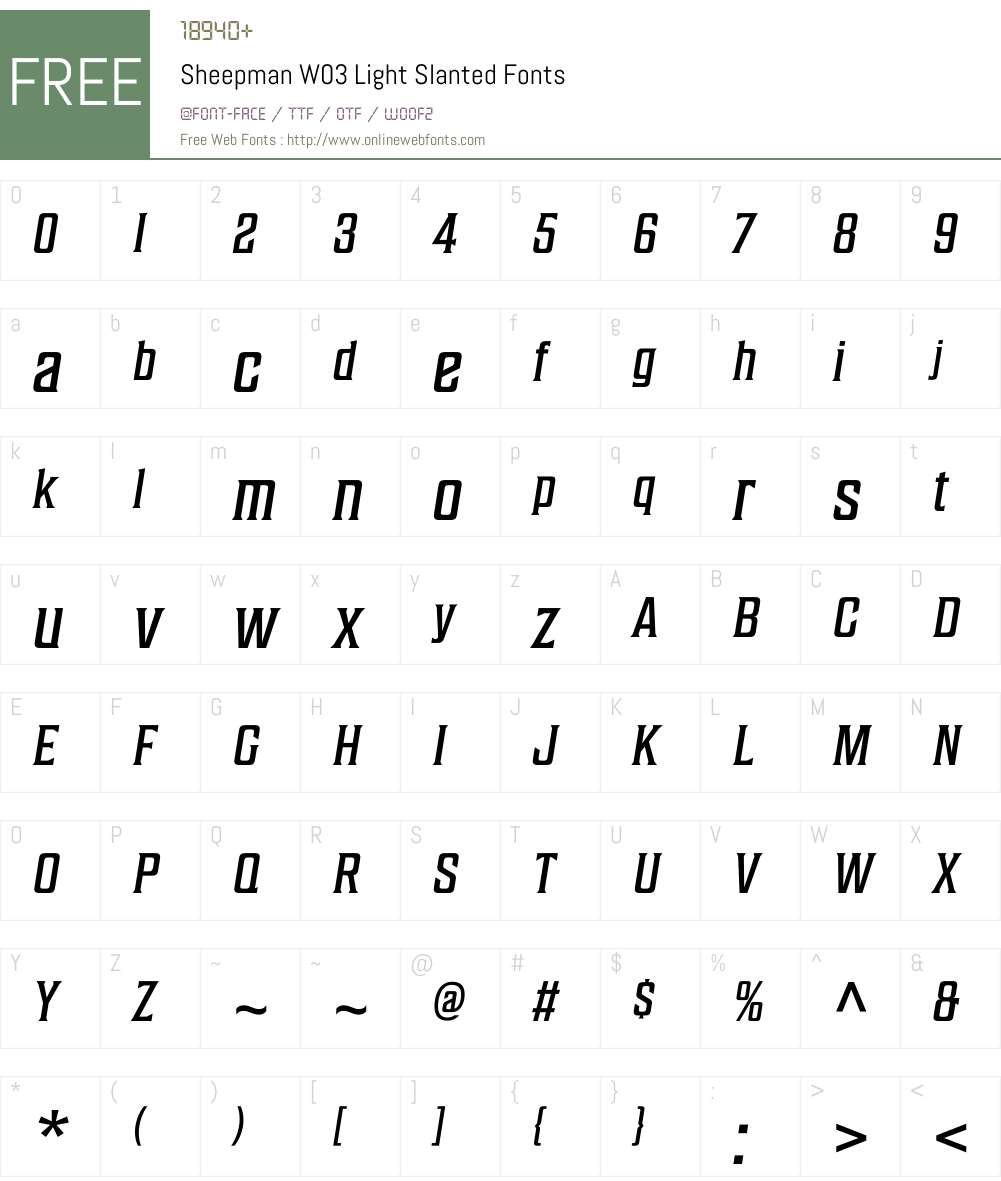 Sheepman Font Screenshots