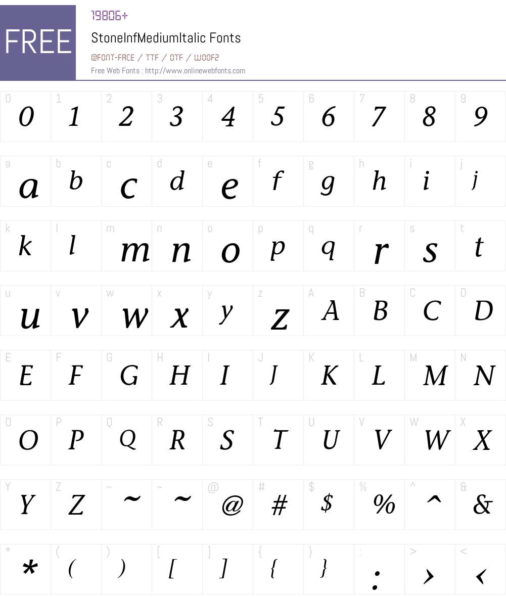 Stone Font Screenshots