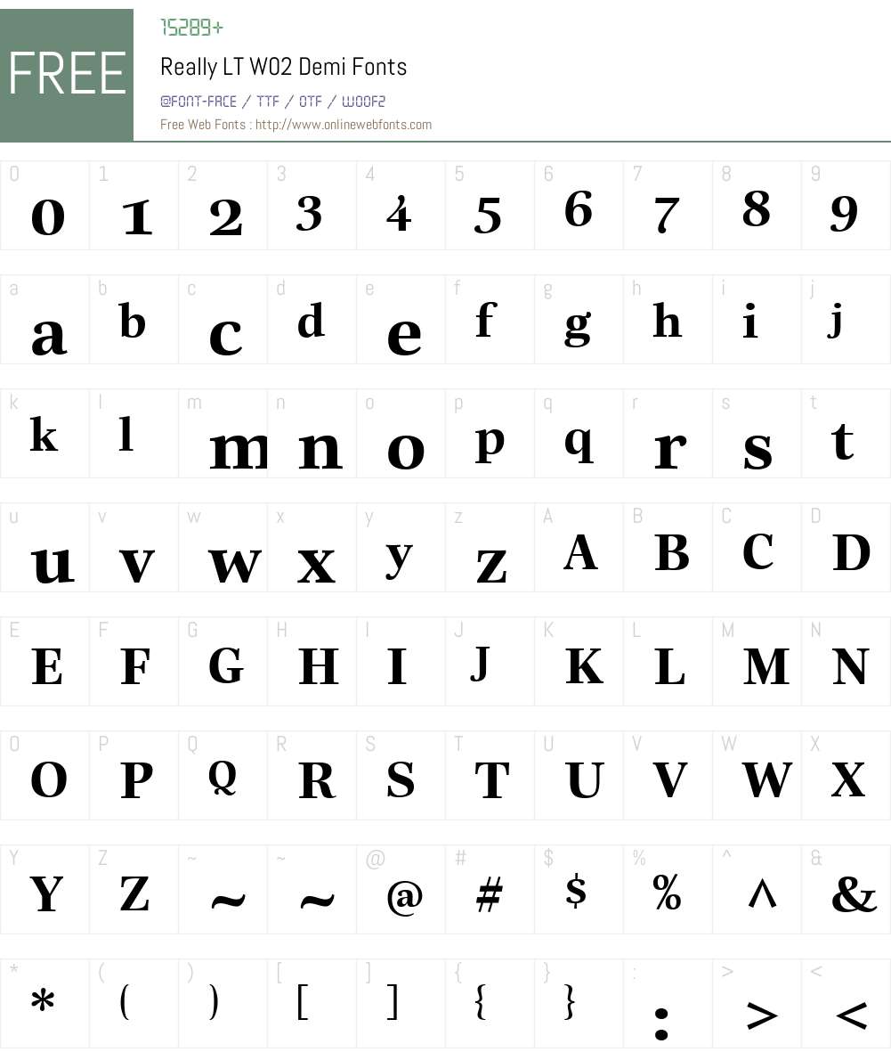 Linotype Really Font Screenshots