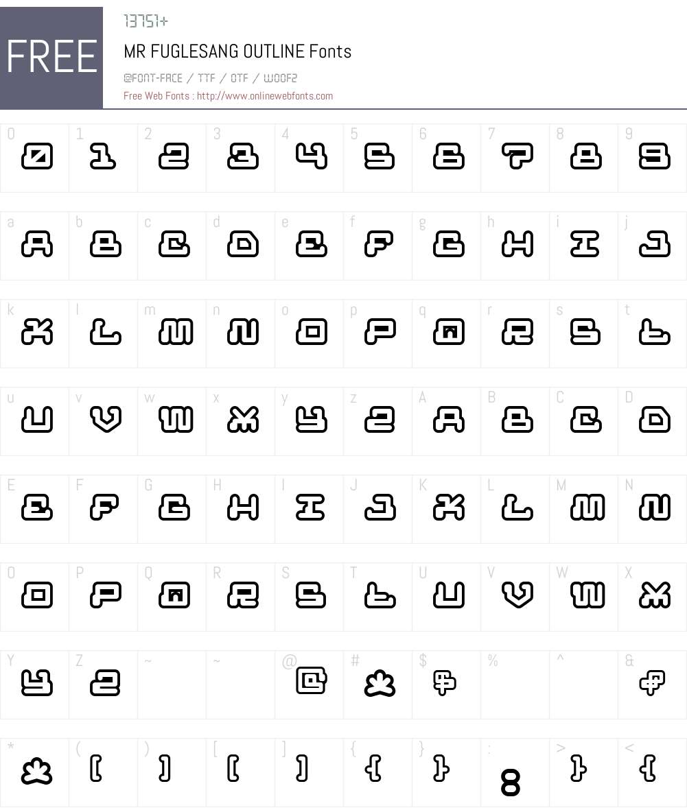 MR FUGLESANG OUTLINE Font Screenshots