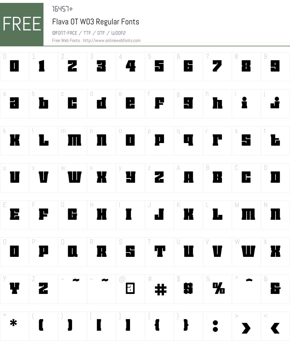 FF Flava Font Screenshots