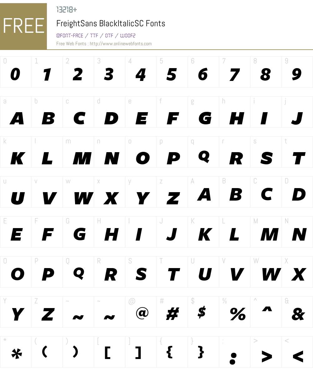 FreightSans Font Screenshots