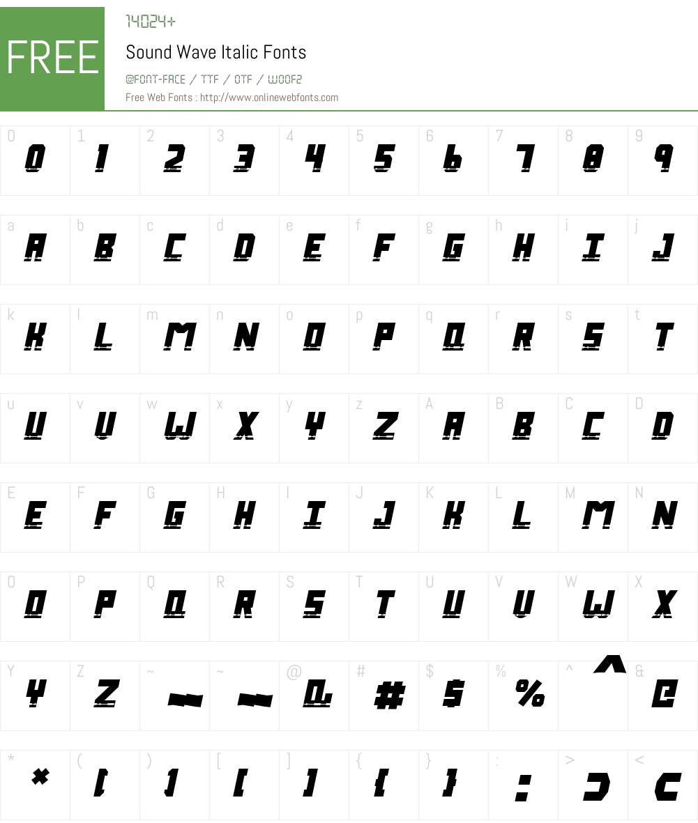 Sound Wave Italic 1.00;July 31, 2020;FontCreator 11.5.0.2430 64-bit ...