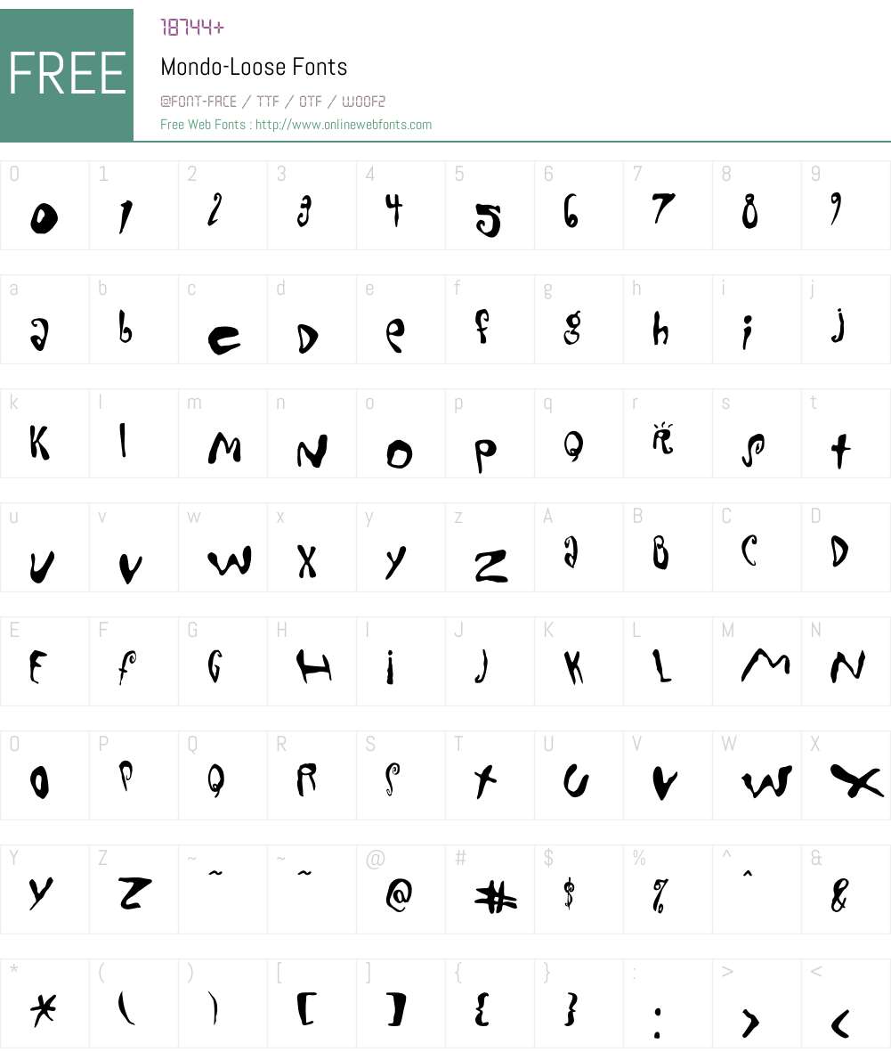 Mondo Font Screenshots