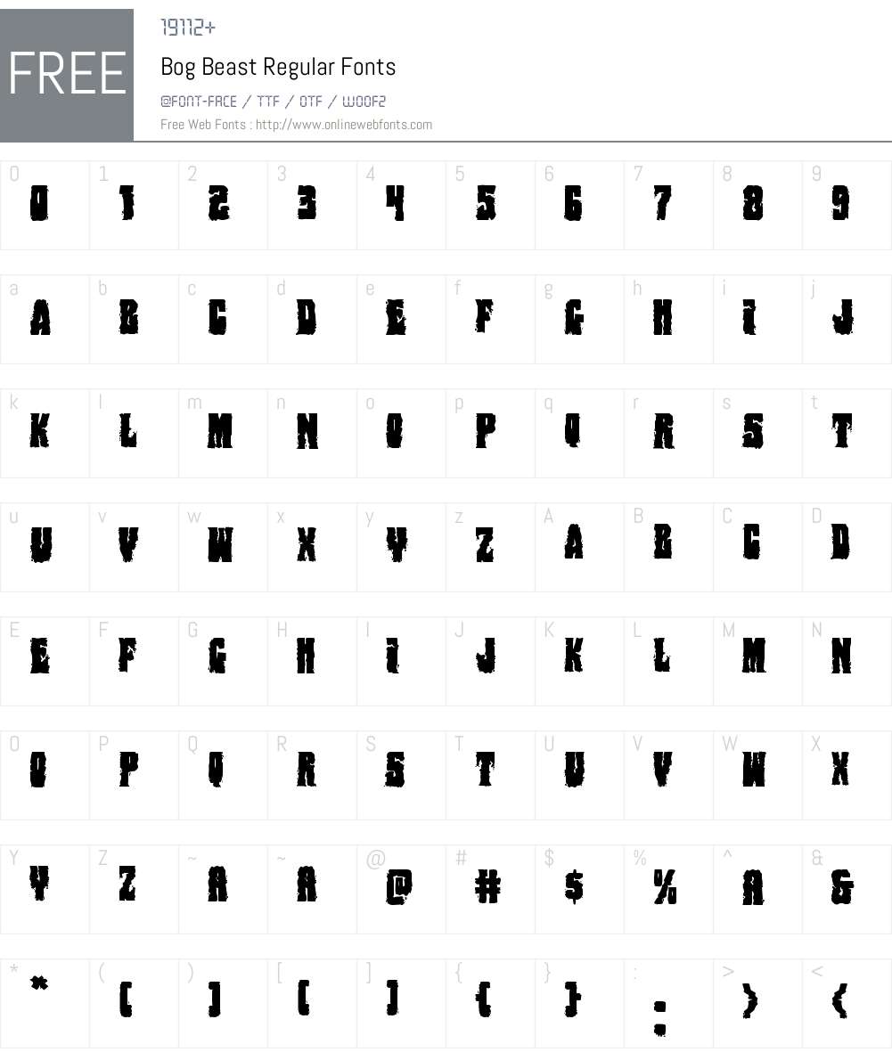 Bog Beast Font Screenshots