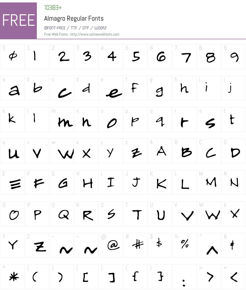 Almagro Font Screenshots