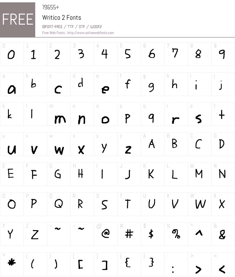 Writico 2 Font Screenshots