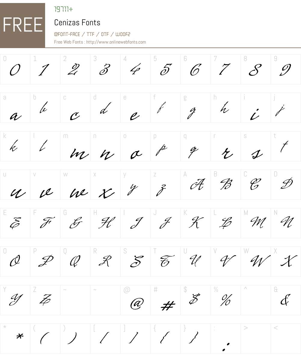 Cenizas Font Screenshots