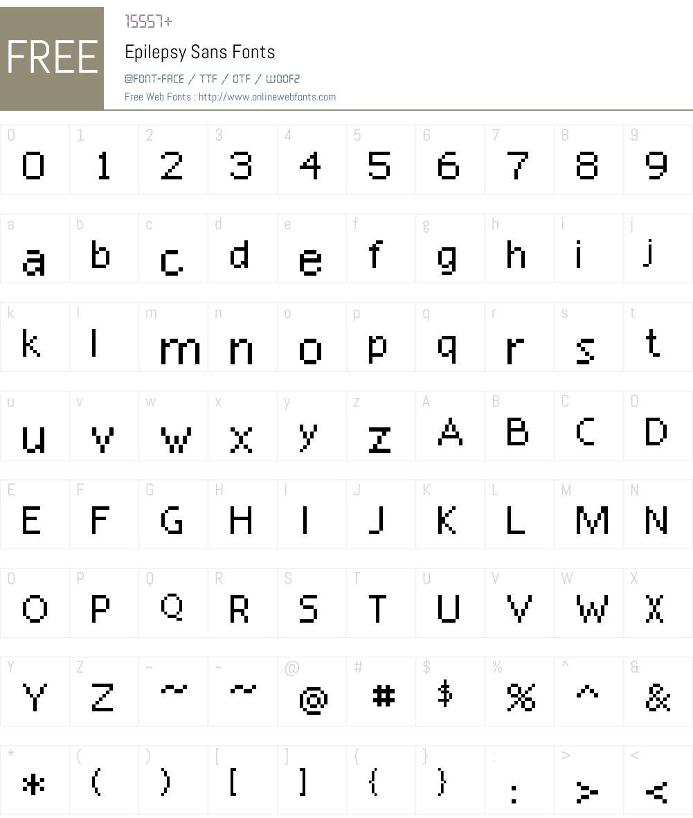 Epilepsy Sans Font Screenshots