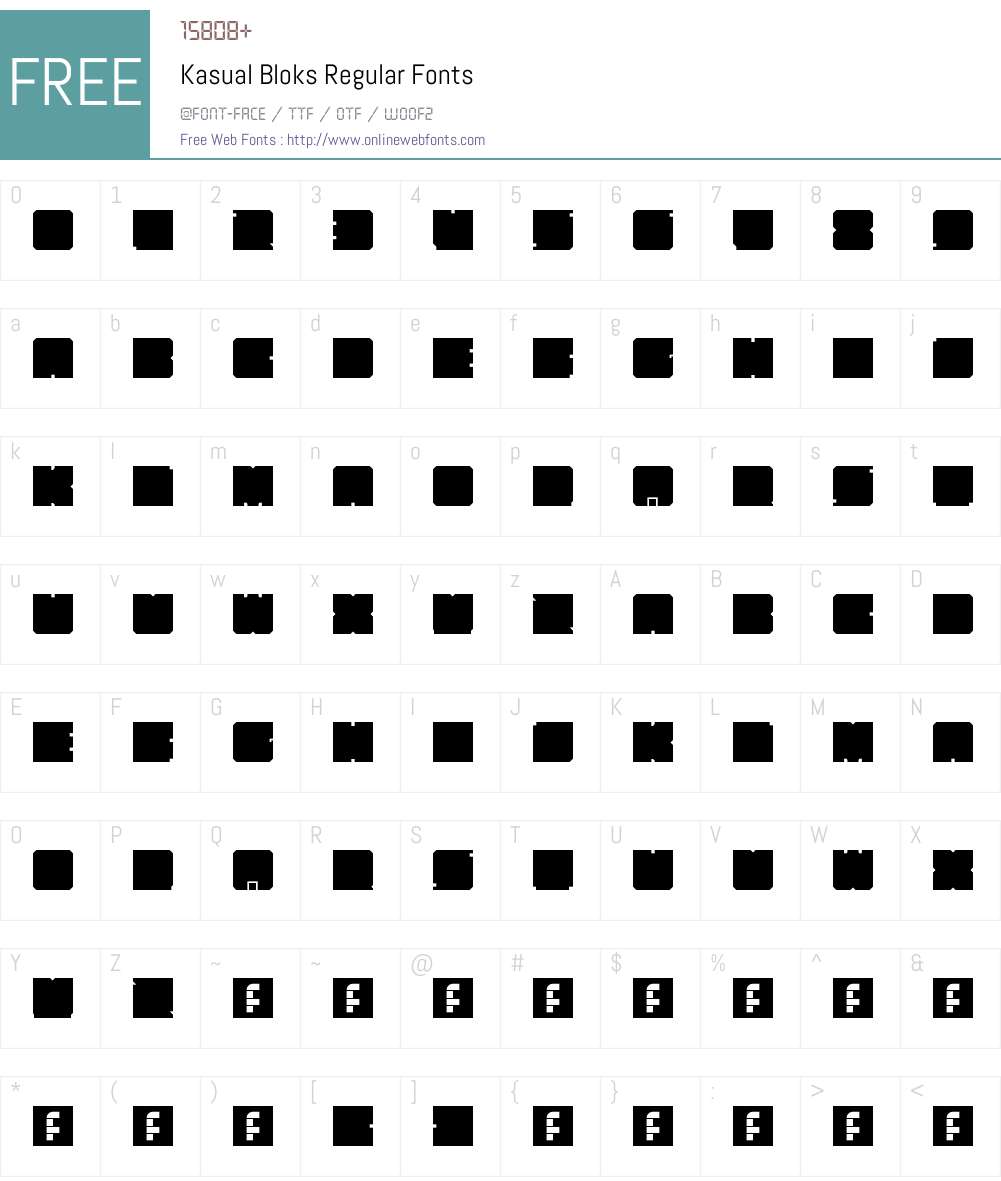 Kasual Bloks Font Screenshots