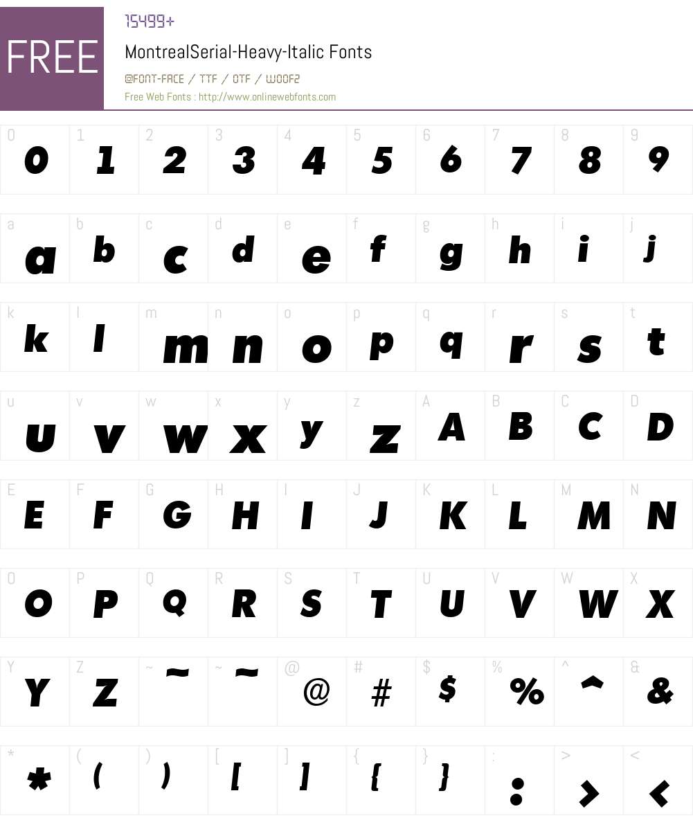MontrealSerial-Heavy Font Screenshots