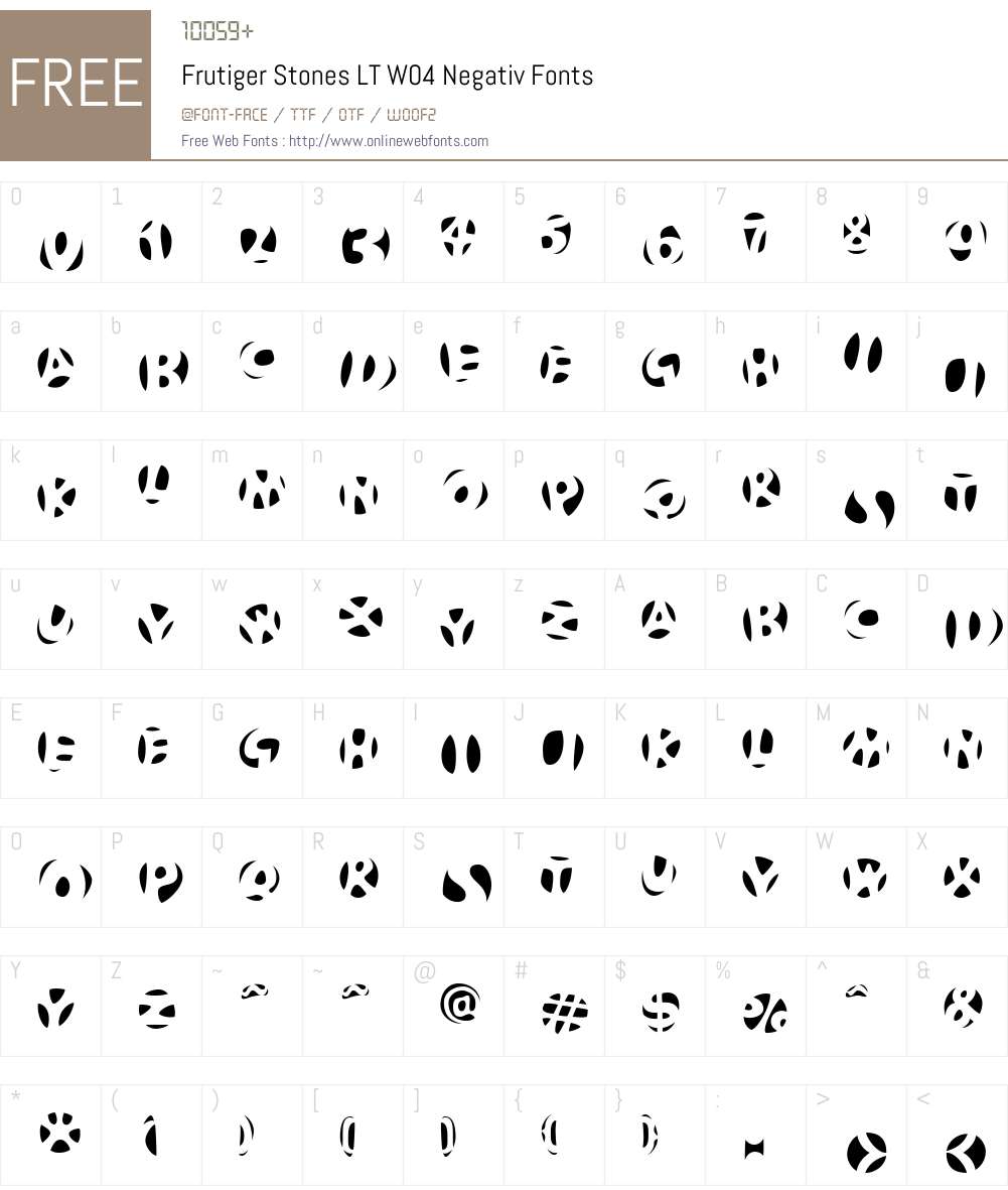Frutiger Stones Font Screenshots