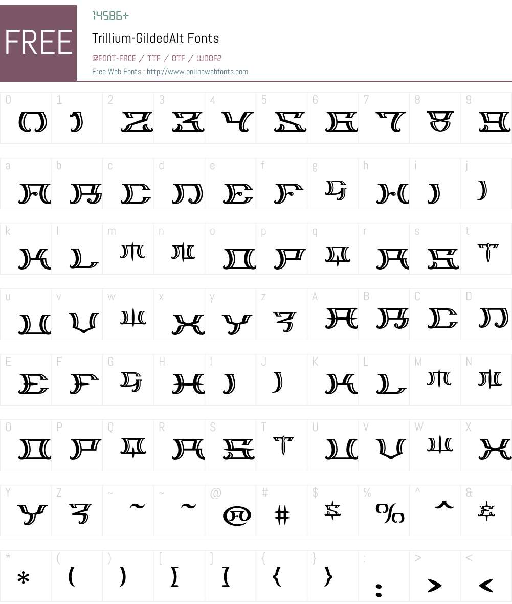 Trillium Font Screenshots