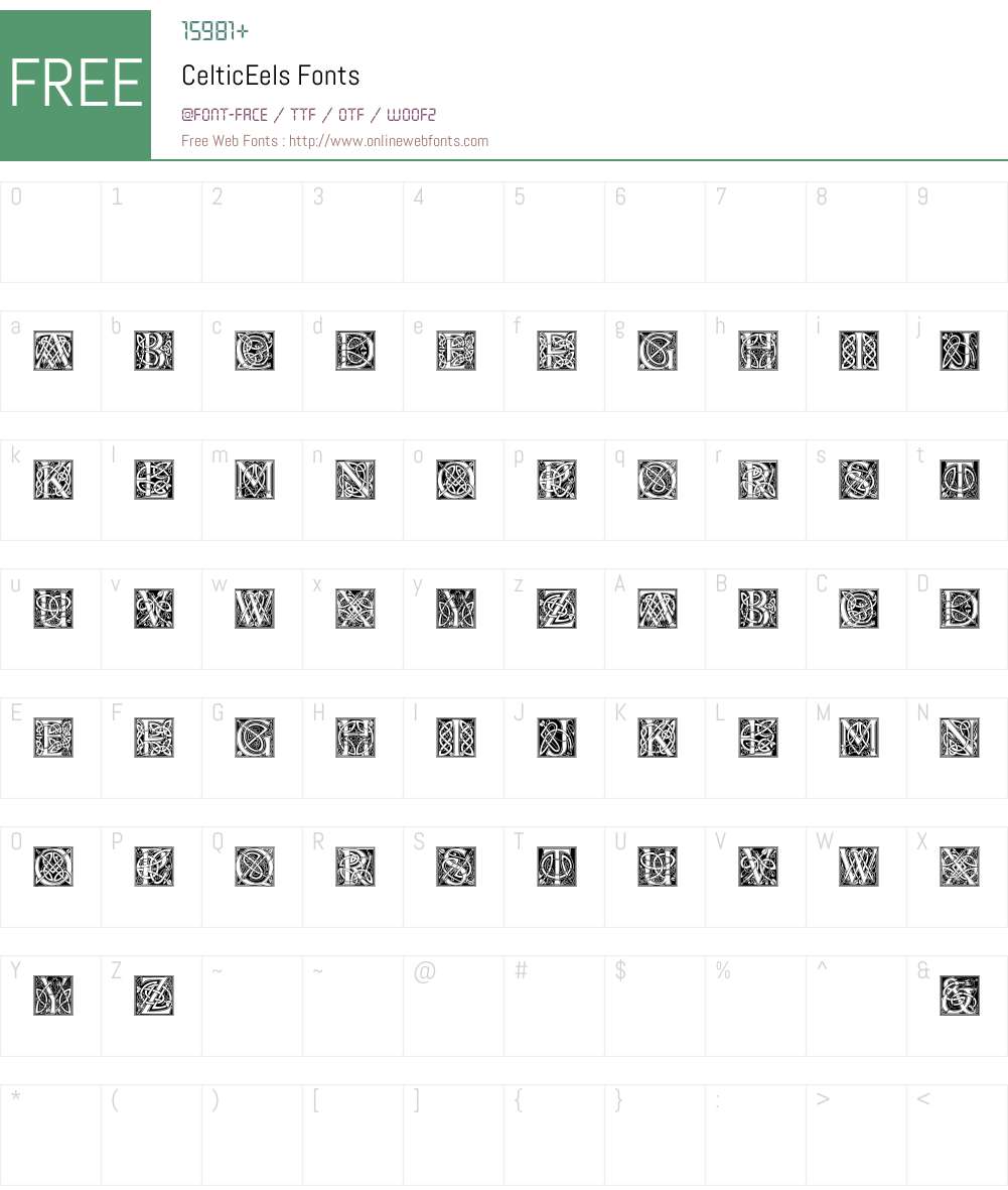 CelticEels Font Screenshots