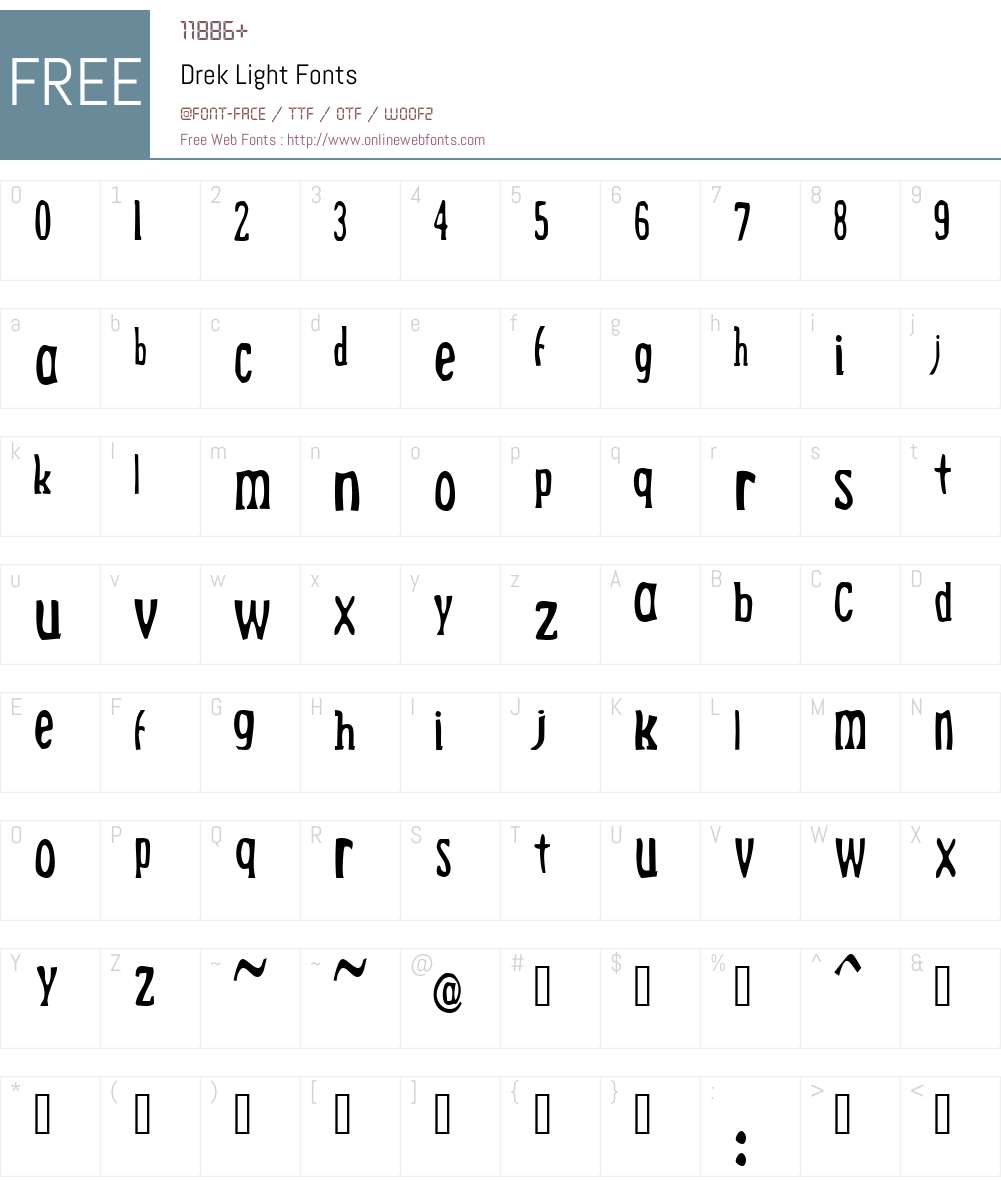 Drek Font Screenshots