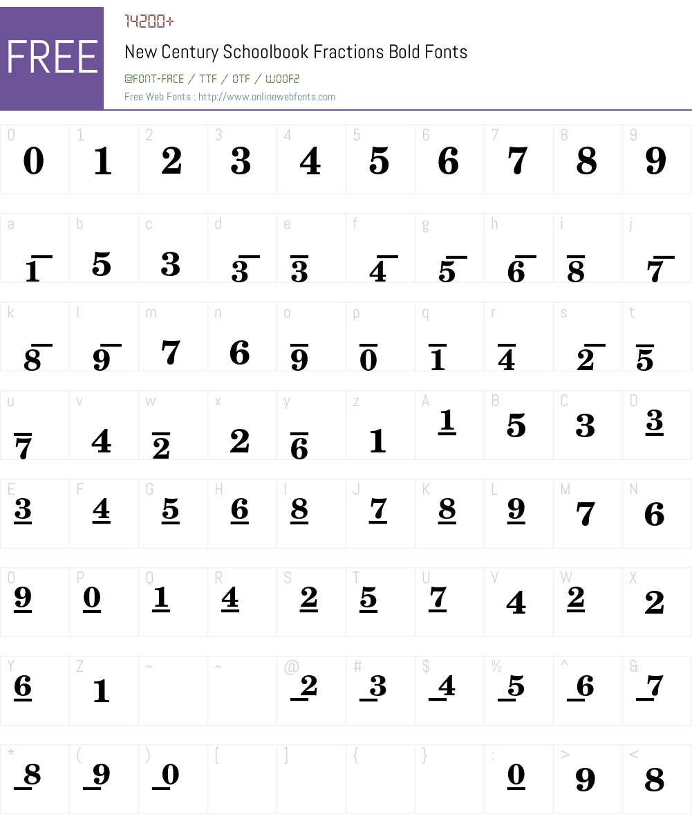New Century Schoolbook Font Screenshots