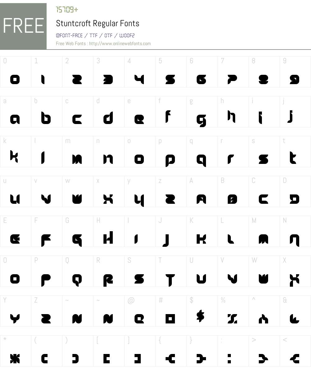 Stuntcroft Font Screenshots