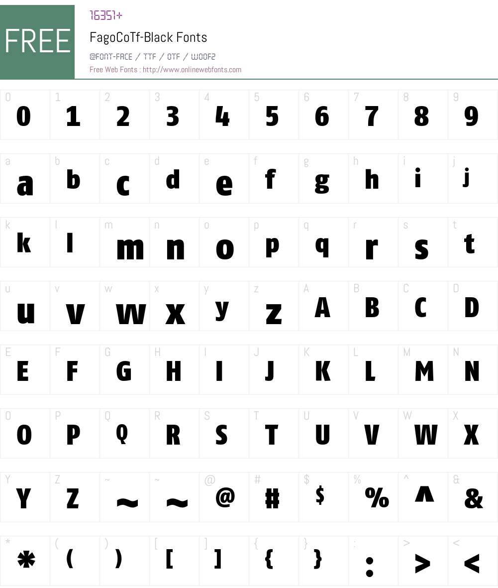 FagoCoTf Font Screenshots