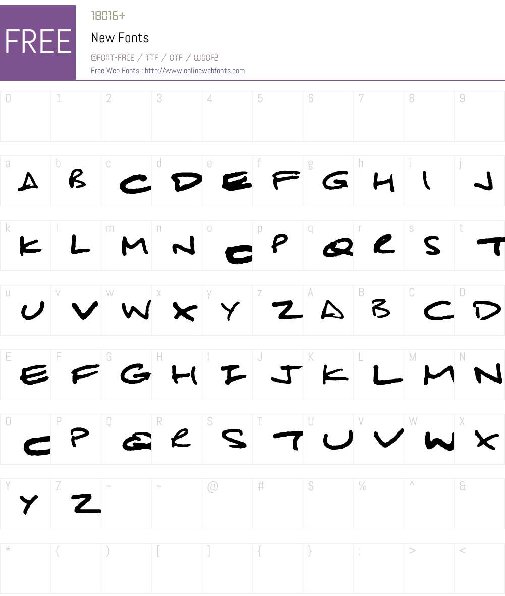 New Font Screenshots