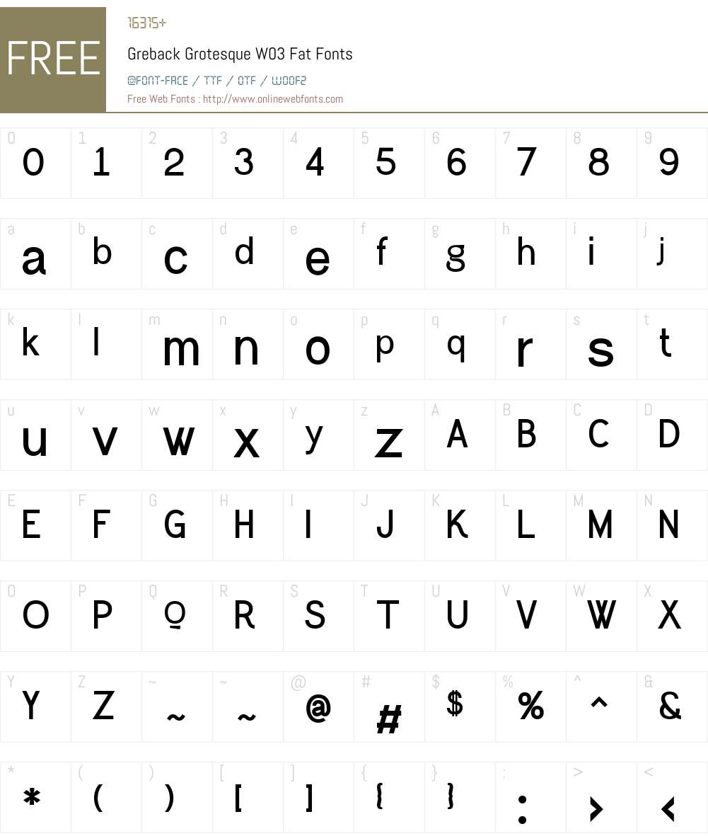 GrebackGrotesqueW03-Fat Font Screenshots