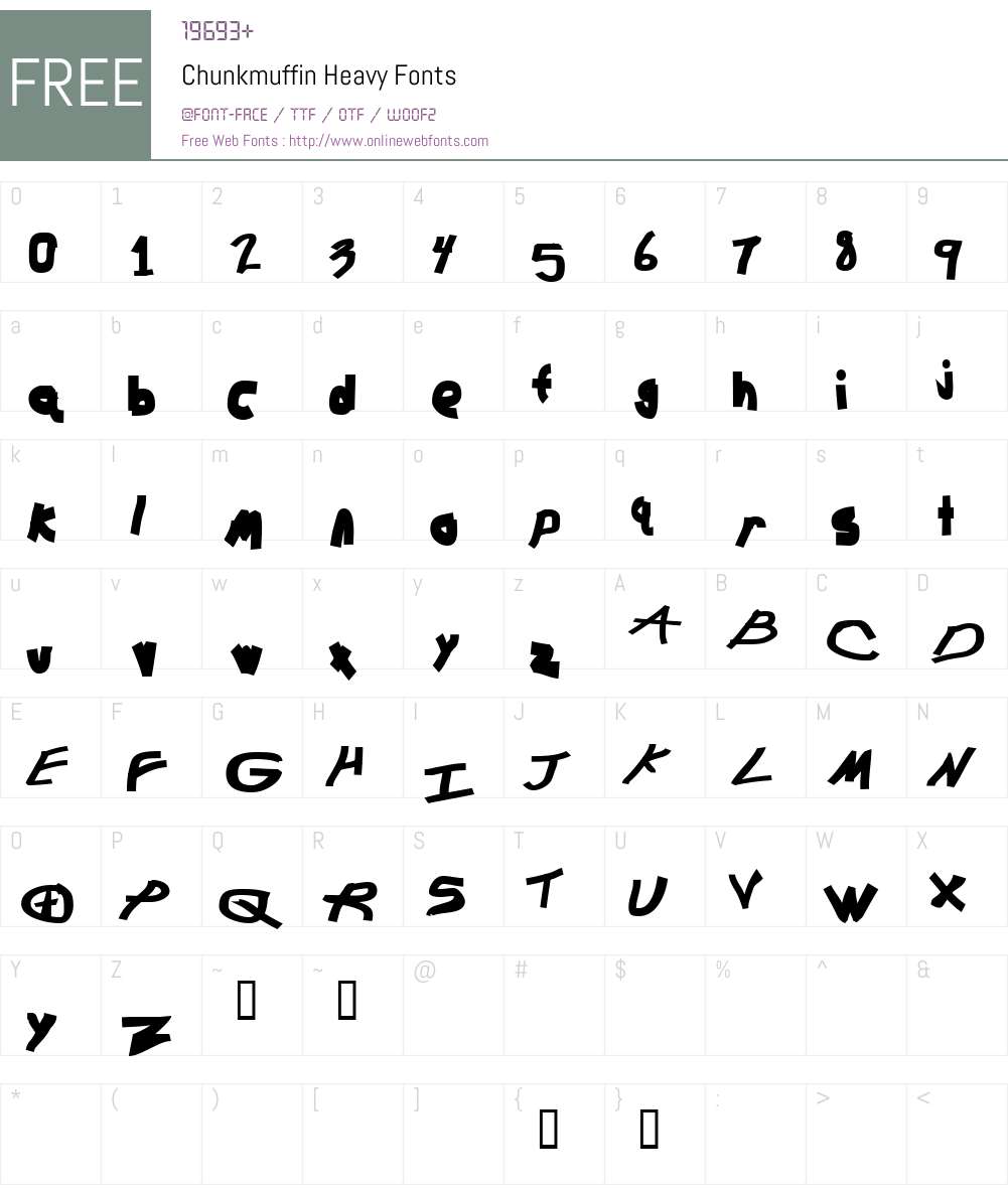 Chunkmuffin Font Screenshots