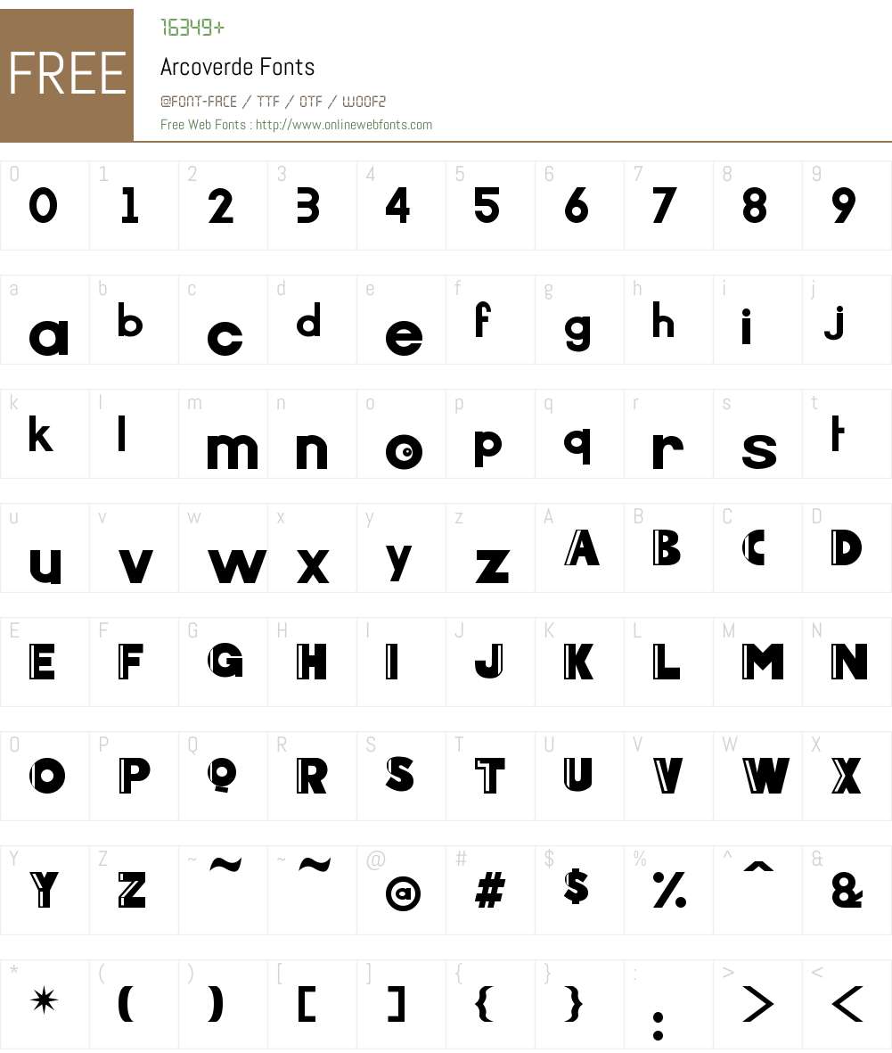 Arcoverde Font Screenshots