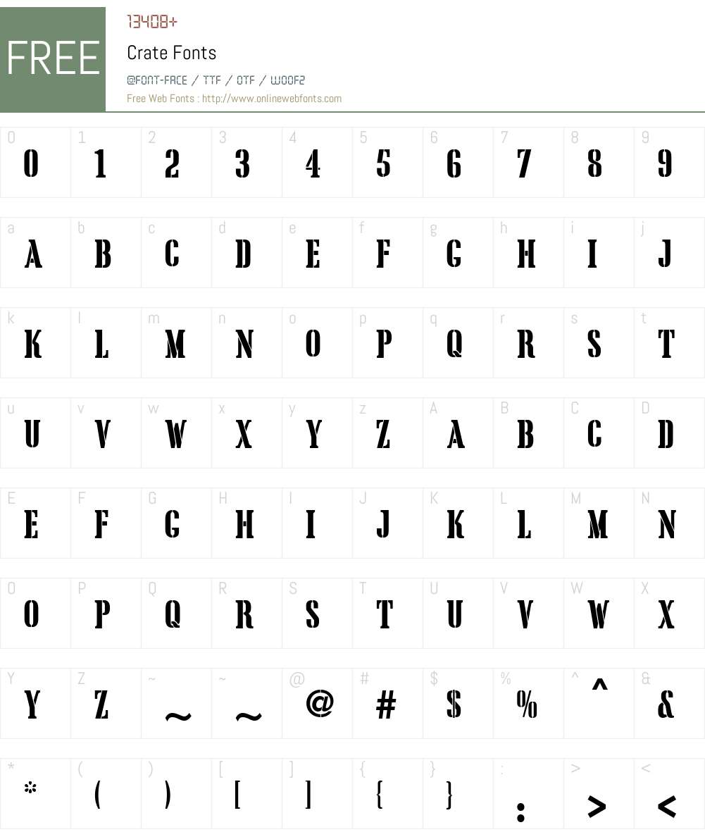 Crate Font Screenshots