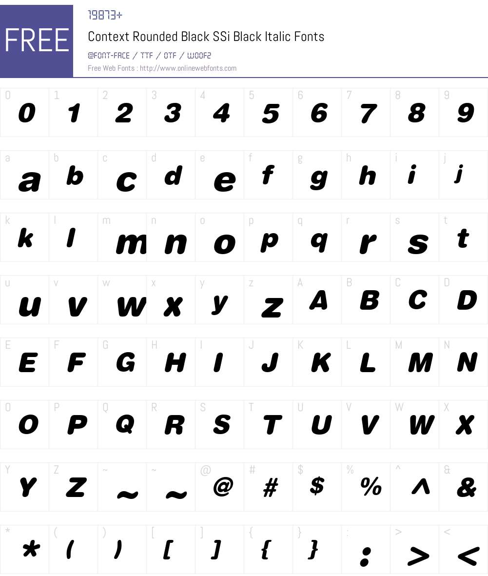 Context Rounded Black SSi Font Screenshots