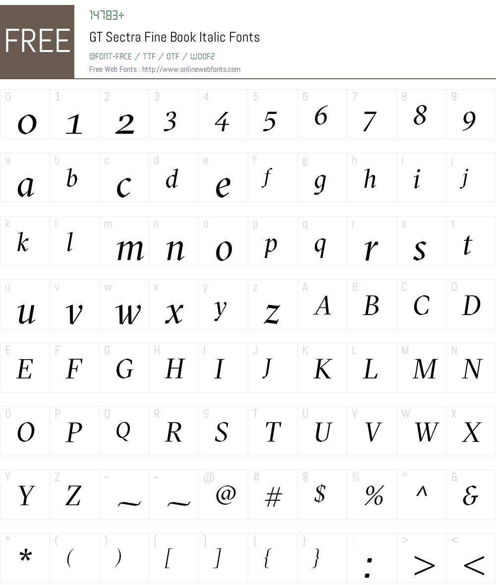 GT Sectra Fine Book Font Screenshots